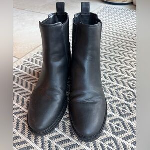 Coach Black Leather Ankle Boots